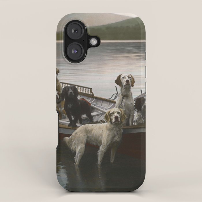 Dogs on a boat II color canine photograph portrait - photographs - photography iPhone Case Gallery Image 1