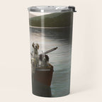 Dogs on a boat II color canine photograph portrait - photographs - photography Travel Mug Gallery Image 2