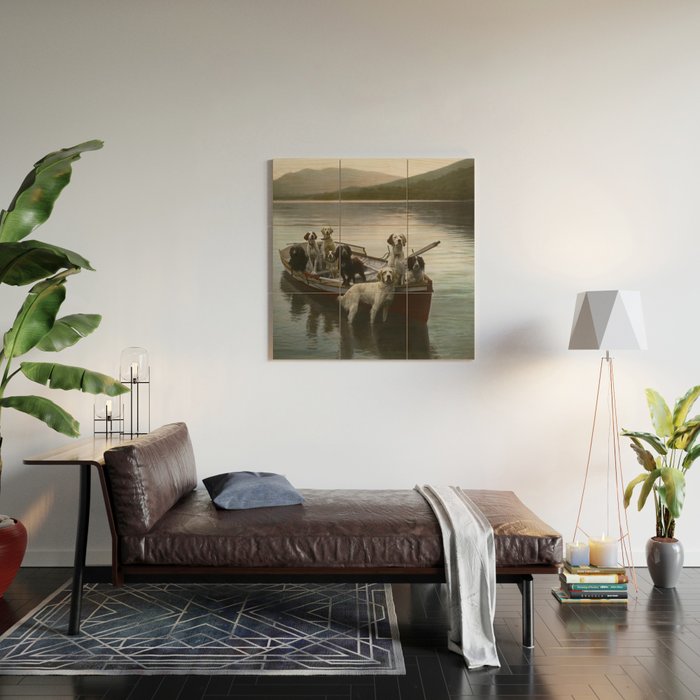 Dogs on a boat II color canine photograph portrait - photographs - photography Wood Wall Art Gallery Image 2