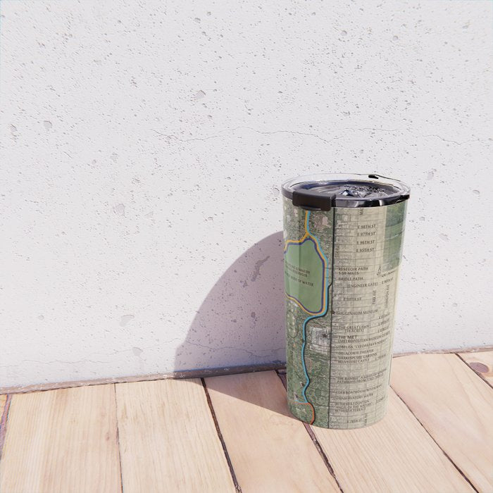 NYC's Central Park [Vintage Inspired] "San Remo" Running route map Travel Mug Gallery Image 4