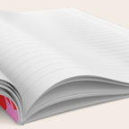 Atomic Stars Mid Century Modern Pattern in Preppy Pink and Red Notebook Gallery Image 2