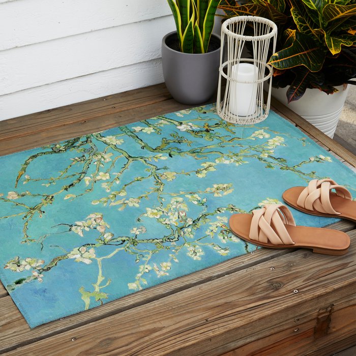 Vincent Van Gogh Almond Blossoms Outdoor Rug Gallery Image 2