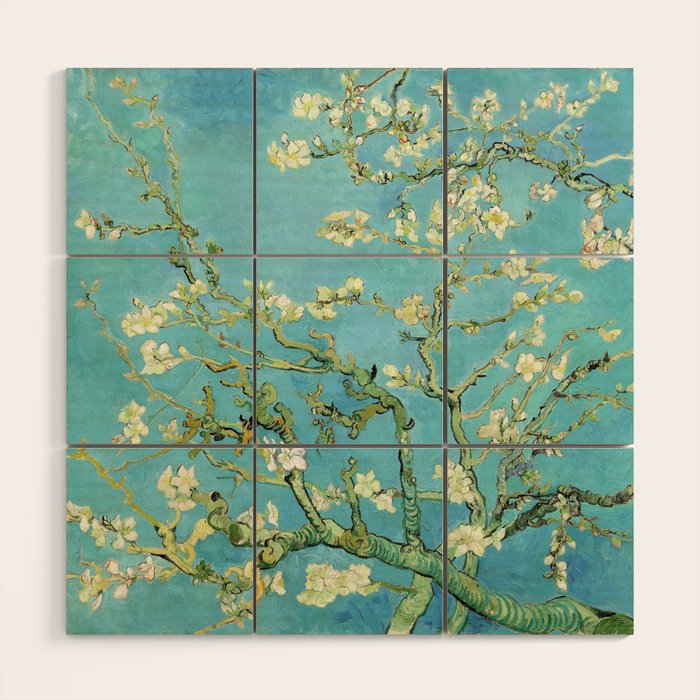 Vincent Van Gogh Almond Blossoms Wood Wall Art Gallery Image 1