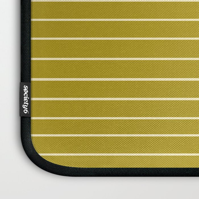 Minimal Line Curvature XVII Chartreuse Mid Century Modern Arch Abstract Laptop Sleeve Gallery Image 3