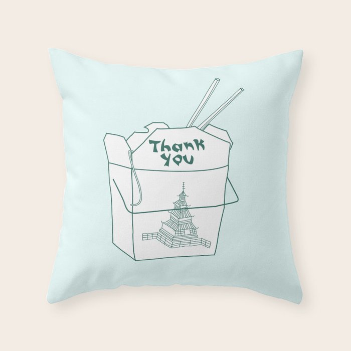 TAKEOUT Throw Pillow Gallery Image 1
