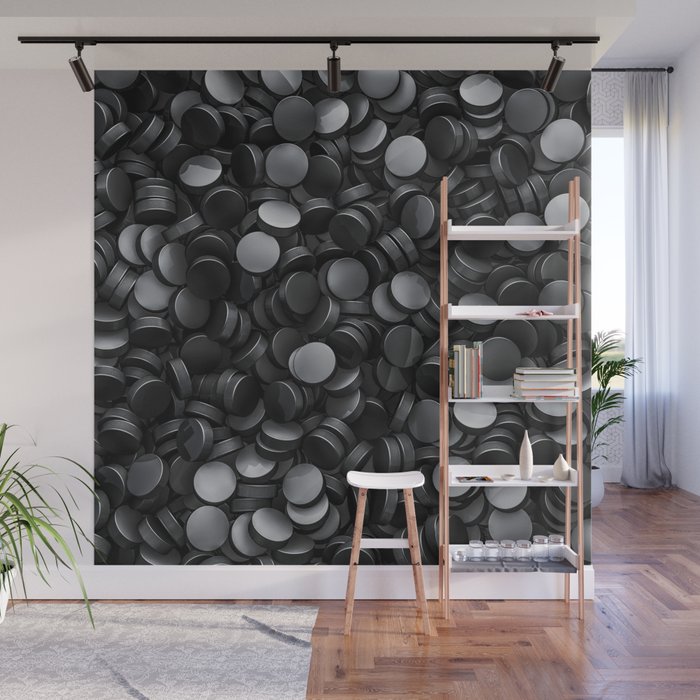 Hockey pucks Wall Mural Gallery Image 1