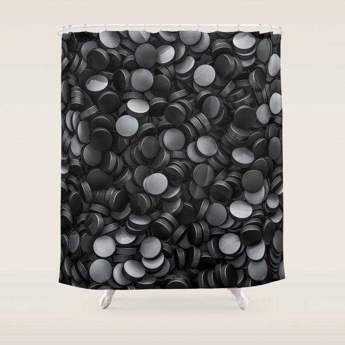 Hockey pucks Shower Curtain Gallery Image 1