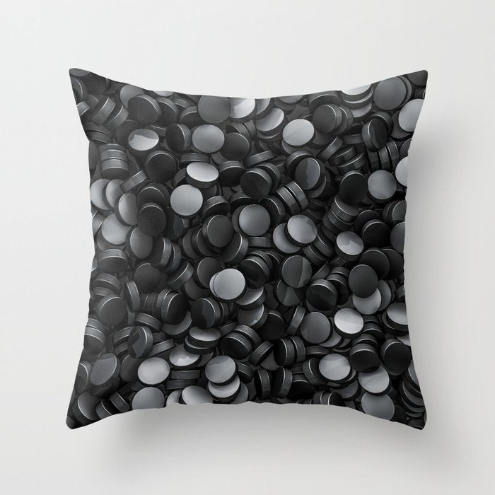 Hockey pucks Throw Pillow Gallery Image 6