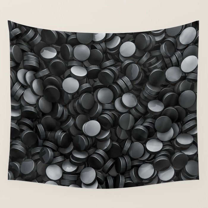 Hockey pucks Wall Tapestry Gallery Image 1