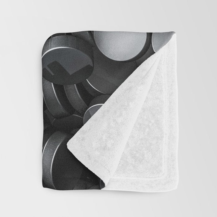 Hockey pucks Throw Blanket Gallery Image 3