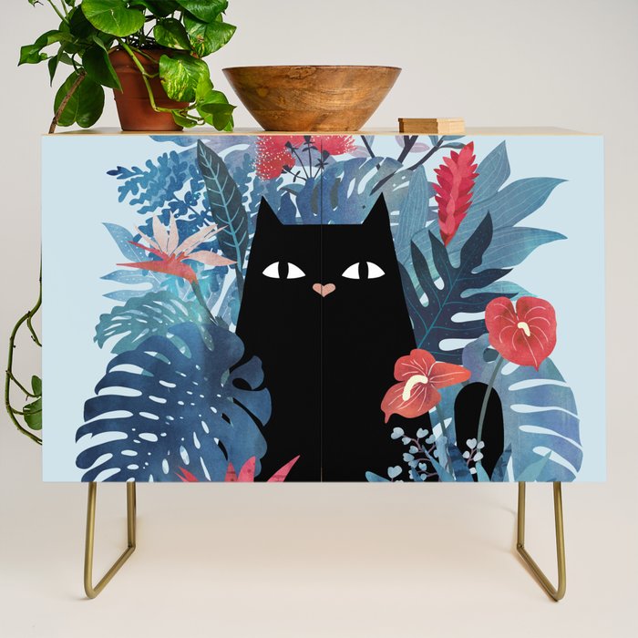 Popoki in Blue Credenza Gallery Image 1