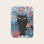 Popoki in Blue Bath Mat Gallery Image 1