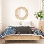 Popoki in Blue Duvet Cover Gallery Image 3