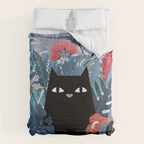 Popoki in Blue Duvet Cover Gallery Image 6