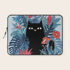 Popoki in Blue Laptop Sleeve Gallery Image 1
