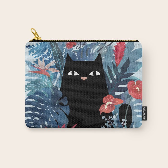 Popoki in Blue Carry All Pouch Gallery Image 1