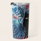 Popoki in Blue Travel Mug Gallery Image 3