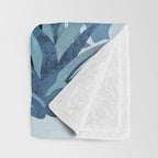 Popoki in Blue Throw Blanket Gallery Image 3