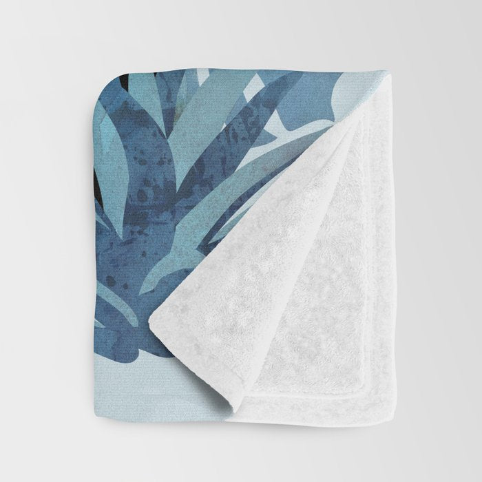 Popoki in Blue Throw Blanket Gallery Image 3
