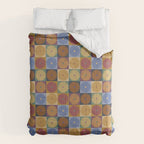 Retro Flowers Check Pattern XII Comforter Gallery Image 6