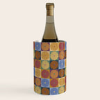 Retro Flowers Check Pattern XII Wine Chiller Gallery Image 1