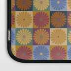 Retro Flowers Check Pattern XII Laptop Sleeve Gallery Image 3