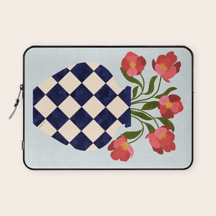 Roses and vase with diamonds Laptop Sleeve Gallery Image 1