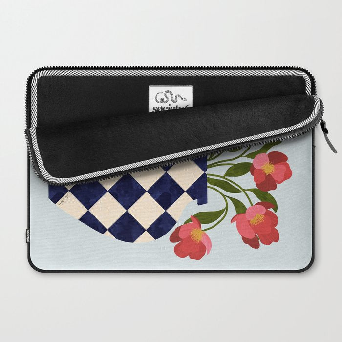 Roses and vase with diamonds Laptop Sleeve Gallery Image 2