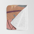 Pink tropical leaves Throw Blanket Gallery Image 3
