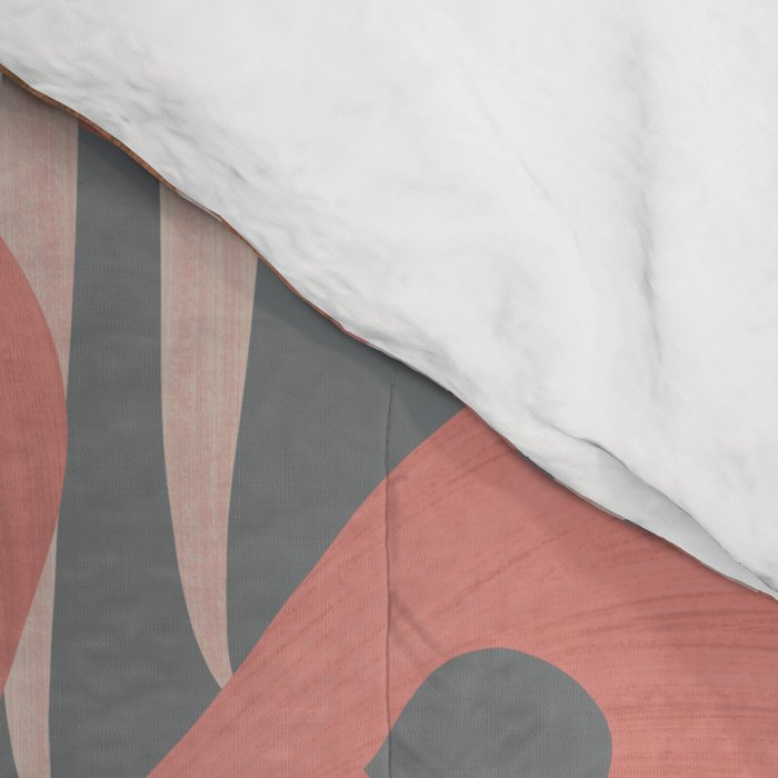 Pink tropical leaves Comforter Gallery Image 4