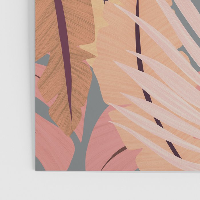 Pink tropical leaves Poster Gallery Image 3
