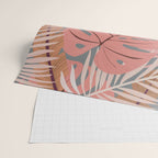 Pink tropical leaves Wrapping Paper Gallery Image 2