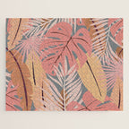 Pink tropical leaves Jigsaw Puzzle Gallery Image 1