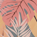Pink tropical leaves Coffee Mug Gallery Image 2