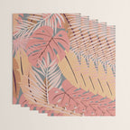 Pink tropical leaves Wrapping Paper Gallery Image 3