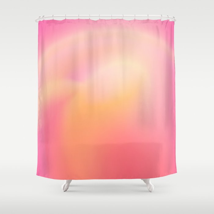 Raise Your Vibration - Pastels Aura Pink Gradient Shower Curtain Gallery Image 1