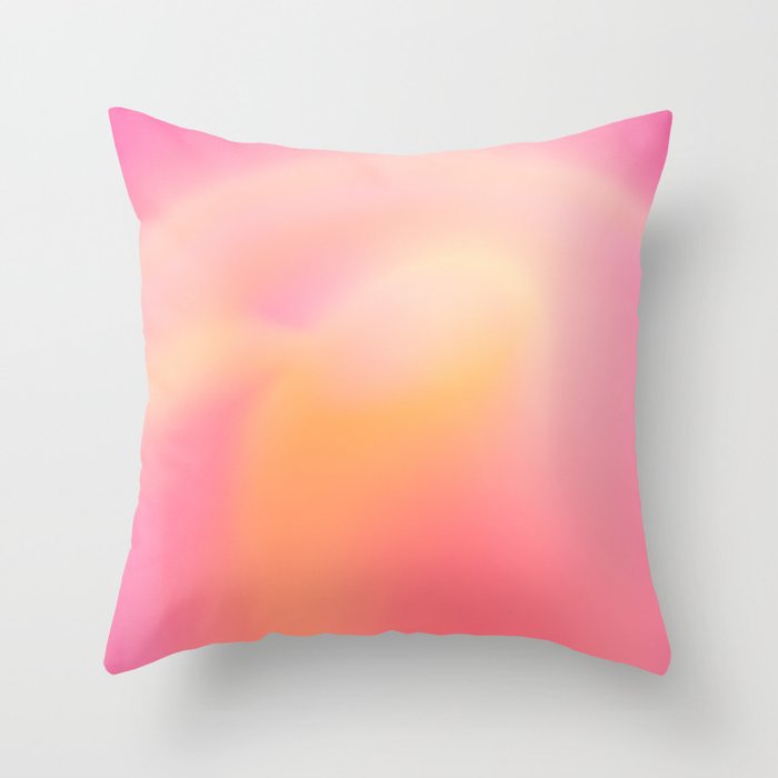 Raise Your Vibration - Pastels Aura Pink Gradient Throw Pillow Gallery Image 6