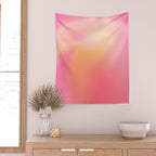 Raise Your Vibration - Pastels Aura Pink Gradient Wall Tapestry Gallery Image 2