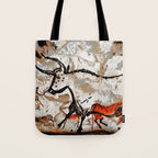Prehistoric Bull Lascaux Cave Painting Tote Bag Gallery Image 1