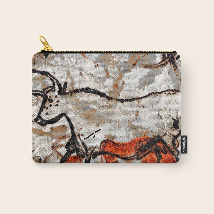 Prehistoric Bull Lascaux Cave Painting Carry All Pouch Gallery Image 1