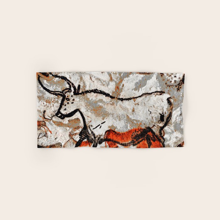 Prehistoric Bull Lascaux Cave Painting Bath Towel Gallery Image 1