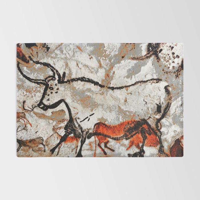 Prehistoric Bull Lascaux Cave Painting Rug Gallery Image 2