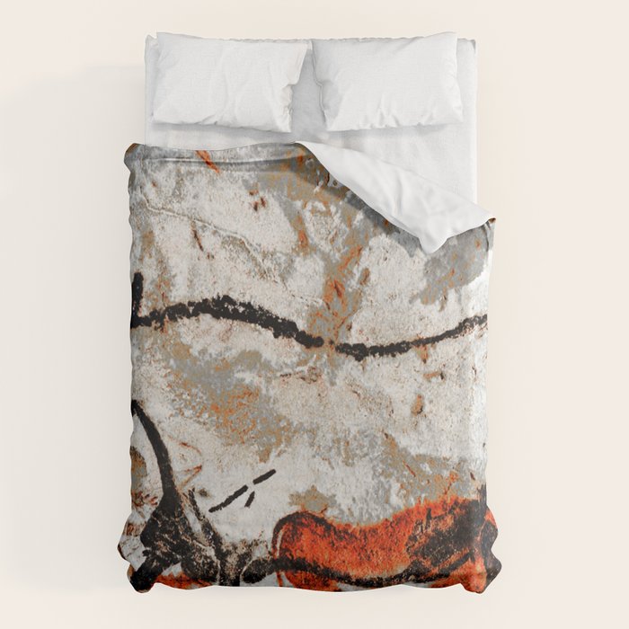 Prehistoric Bull Lascaux Cave Painting Duvet Cover Gallery Image 6