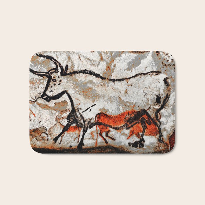 Prehistoric Bull Lascaux Cave Painting Bath Mat Gallery Image 1
