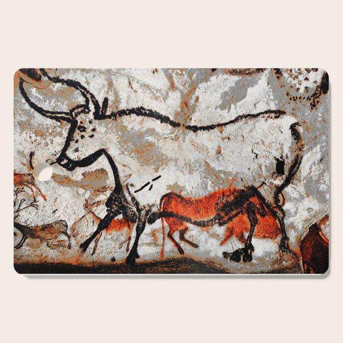 Prehistoric Bull Lascaux Cave Painting Cutting Board Gallery Image 1