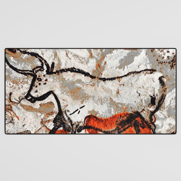 Prehistoric Bull Lascaux Cave Painting Desk Mat Gallery Image 3
