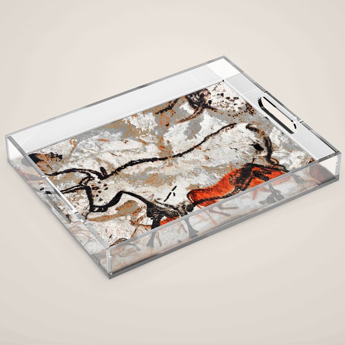 Prehistoric Bull Lascaux Cave Painting Acrylic Tray Gallery Image 1