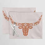 Floral Longhorn â Burnt Orange Placemat Gallery Image 1