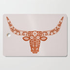 Floral Longhorn â Burnt Orange Cutting Board Gallery Image 1