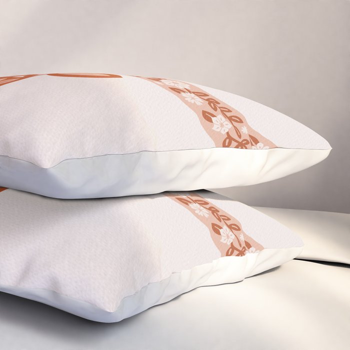 Floral Longhorn â Burnt Orange Pillow Sham Gallery Image 3